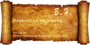 Boskovitz Hajnalka névjegykártya